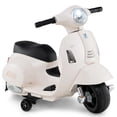 thumbnail image 1 of Costway Kids Ride on Motorcycle with Training Wheels Headlight Horn 6V Battery White, 1 of 9