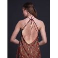 thumbnail image 4 of Bimba Robe Décontractée Oiseau Longue Dos Nu à Col Licou pour Femme Robe de Plage Imprimée - Moyen, 4 of 6