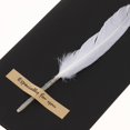 thumbnail image 4 of simhoa 10pcs Handmade Feather Greeting Thank You Cards Wedding Birthday - White, 4 of 8