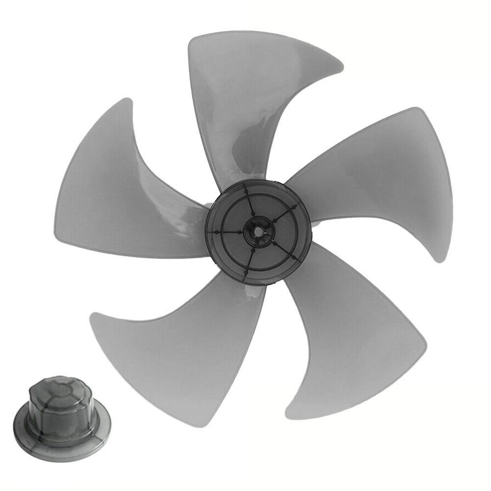 14 Inch Household Plastic Fan Blade Five Leaves With Nut Cover For Pedestal