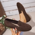 thumbnail image 2 of WRKEKC Womens Shoes Spring Fall Solid Color Low Cut Vintage Outdoor Slip On Loafers Round Toe Flat Footwear, 2 of 9