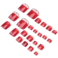 thumbnail image 4 of SHISUYAN 24pcs Short Fakes Toe Nails Glossy Press on Nails Rhinestones Nails False Nails Full Cover Artificial Toe Nails for Home ( Red ), 4 of 8