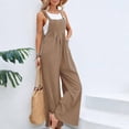 thumbnail image 1 of TIMIFIS Womens Baggy Jumpsuits Solid Color Wide Leg Overalls Fashion Casual Loose Cute Rompers Pants with Pockets, 1 of 6