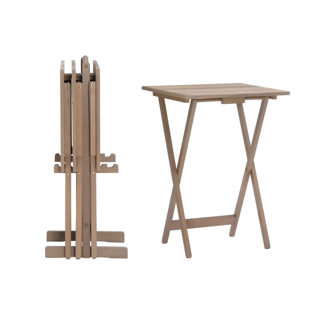 Ensemble de table à plateau en acacia gris Smyth