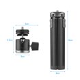 thumbnail image 3 of Labymos Aluminum Alloy Mini Tripod + Dual Use Ball Head Portable Tripod Stand Handle Grip Rotatable Ball Head with 1/4 Inch Screw Cold Shoe Mount for Phone Camera Selfie Video Recording Live Stream, 3 of 7