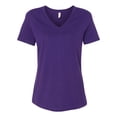 thumbnail image 1 of Bella Canvas 6405 Missy Jersey T-Shirt à Manches Courtes à Col en V, L, Violet Équipe, 1 of 3