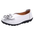 thumbnail image 1 of B91xZ Chaussures Plates pour Femmes à Talon Bas avec Bride à la Cheville, Blanc 7, 1 of 5