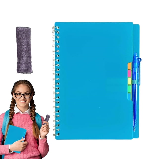 Cahier Intelligent Réutilisable – Effaçable et Connecté Numériquement, Papier de Pierre Écologique (8.5X6.1In), Inclut Stylo et Chiffon / Parfait pour le Travail, Réunions Cahier Intelligent Réutilisable Cahier Effaçable