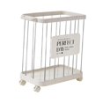 thumbnail image 2 of DOLITY Laundry Basket with Wheels Clothes Basket Organizer for Essentials Dorm Room white, 2 of 9