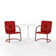 thumbnail image 4 of Crosley Furniture Bates Ensemble Bistro d'Extérieur en Métal 3 Pcs, Fini Rouge Vif Lustré, 4 of 8