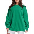 thumbnail image 1 of Liquidation à 50 % Chandail Surdimensionné pour Femmes 2023 Mode Décontractée Manches Longues Col Rond Chandail pour Dames Hauts Blouse, 1 of 3