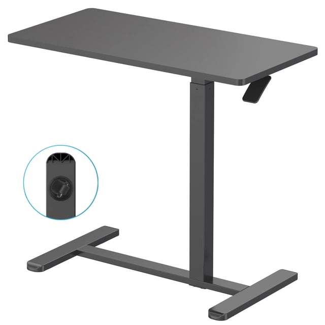 Table Mobile de Surlit à Hauteur Réglable avec Roues Cachées, Table d'Appoint en Forme de C pour Chevet et Canapé, Bureau Portable pour Ordinateur Portable pour Hôpital, Maison, Bureau