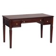 thumbnail image 1 of Homycasa Bureau d'ordinateur Mid-Century avec 3 tiroirs, Espresso, 1 of 9