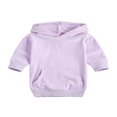 thumbnail image 1 of MesaSe Bébé Filles Hoodies Robe Tenues Solide à Manches Longues Pull Poche Longue Longueur Robe Droite Violet 1-2 Ans, 1 of 6