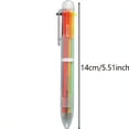 thumbnail image 3 of 4pcs Plastic Transparent Ballpoint Pen, With Vibrant Color Ink, Student Stationery Ballpoint Pen, Back To School Supplies - Add Color To Your Writing!, 3 of 5