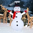 thumbnail image 4 of Gymax 6FT Pre-Lit Pop-Up Flannel Snowman Collapsible Christmas Decor w/ LED Lights, 4 of 10