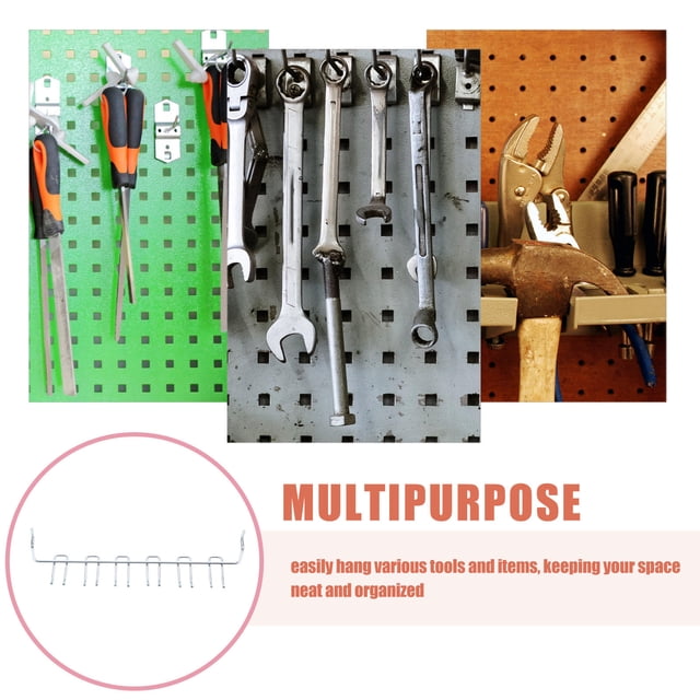 CRILSTYLEO 2 Pcs Support de Crochets de Rangement de Garage en Fer, Robuste, pour Montage Mural, Organisateur d'Outils