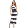 thumbnail image 1 of White Mark Robe Maxi Superposée Teinture sur Nœuds Kalea pour Femme, 1 of 5