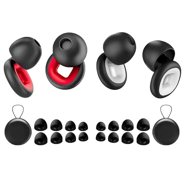 Sentmoon Bouchons d'Oreilles 27 dB Réduction du Bruit Bouchons d'Oreilles en Silicone Réutilisables pour Dormir Ronflement Moto Conduite Étude Doux Confortables Blocage du Son Bouchons d'Oreilles de Sommeil Lavables Protection Auditive