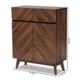 thumbnail image 3 of Baxton Studio Hartman Walnut Brown Finished Wood Shoe Cabinet, 3 of 11