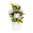 thumbnail image 3 of TIMIFIS Artificial Potted Flowers, Mini Rose Artificial Flowers In Pot, Desktop Decoration for Home Office Faux Flowers for Table Dinning Room Decoration Shelf Decor, 3 of 7