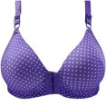 thumbnail image 2 of Sentmoon Bras for Women No Underwires Oversize Front Closure Bras for Women Comfortable Button Print Anti-Sagging Seamless Everyday Bras Women Trendy for Daily Commute Purple 42, 2 of 3