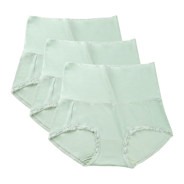 3 pcs Womens Modal Cotton Underwear High Waist Tummy Control Full Coverage Briefs Comfy Stretchy Ladies Panties