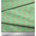 thumbnail image 3 of Soimoi Green Poly Georgette Fabric Spoon,Cup & Plate Kitchen Fabric Prints By Yard 52 Inch Wide, 3 of 3