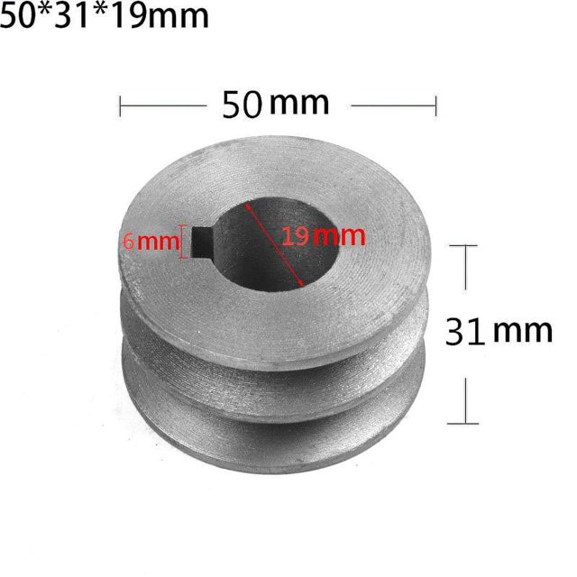 V-Belt Pulley A Type Double Slot Pulley Motor Cast Iron Dia Power Tool Accessory
