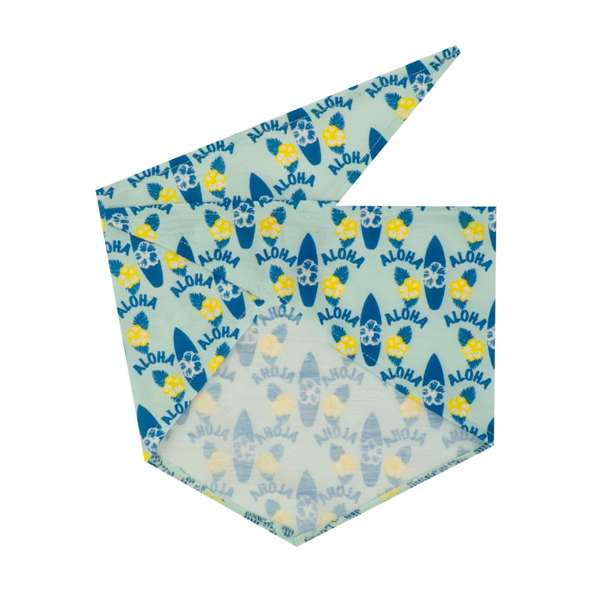 Bandana pour chien One Paw, imprimé Aloha Surf, léger, plusieurs tailles, bleu aqua, chiens