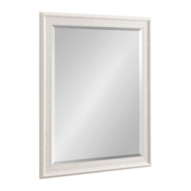 Kate and Laurel Alysia Decorative Frame Rectangle Wall Mirror, 26.5x32.5 White