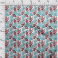 thumbnail image 3 of oneOone Velvet Red Fabric Sea Shells Ocean Sewing Craft Projects Fabric Prints By Yard 58 Inch Wide, 3 of 4