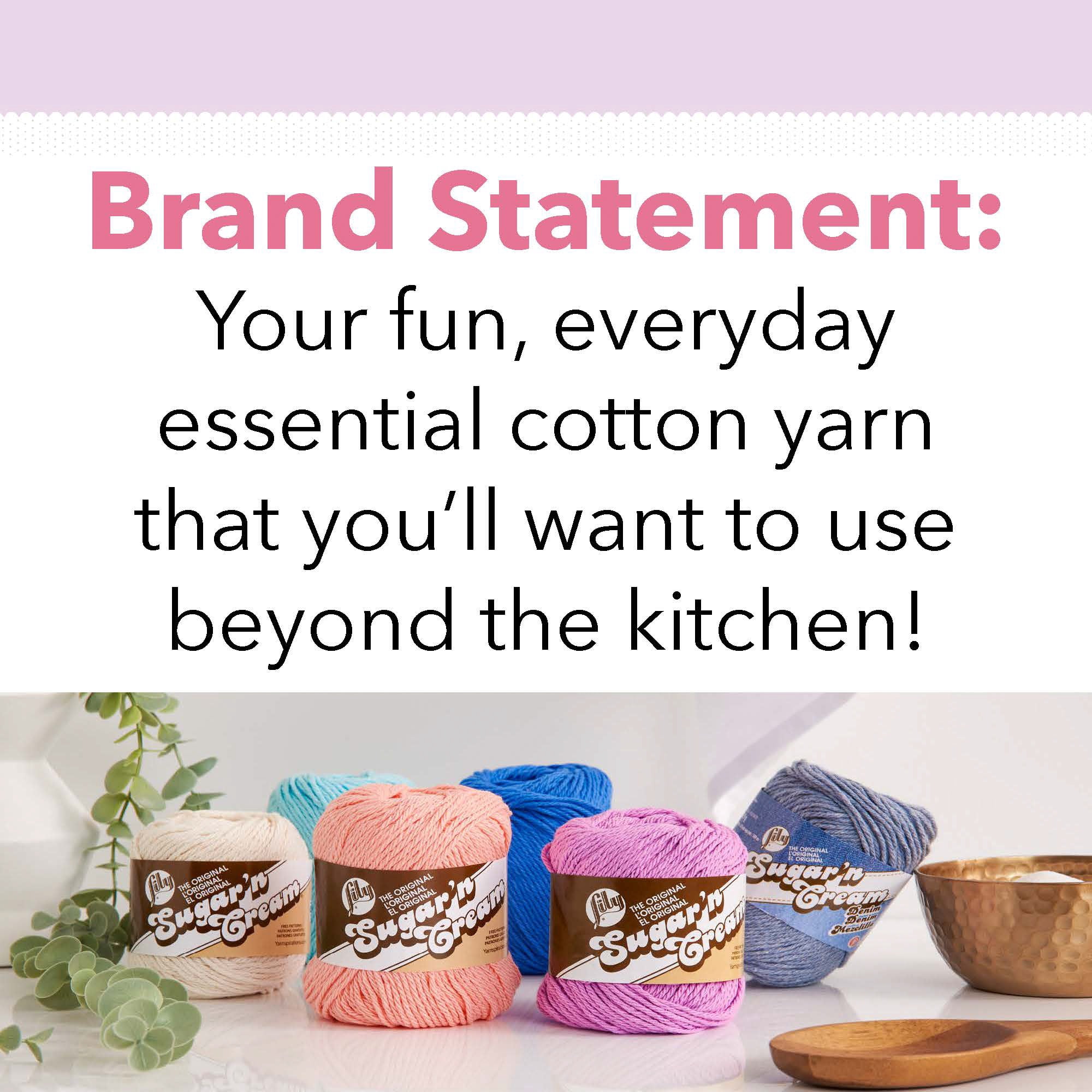 Lily Sugar N Cream® Snc Sb™ #4 Worsted (Medium) Cotton Yarn, Ecru 2.5oz/70.9g 120 Yards