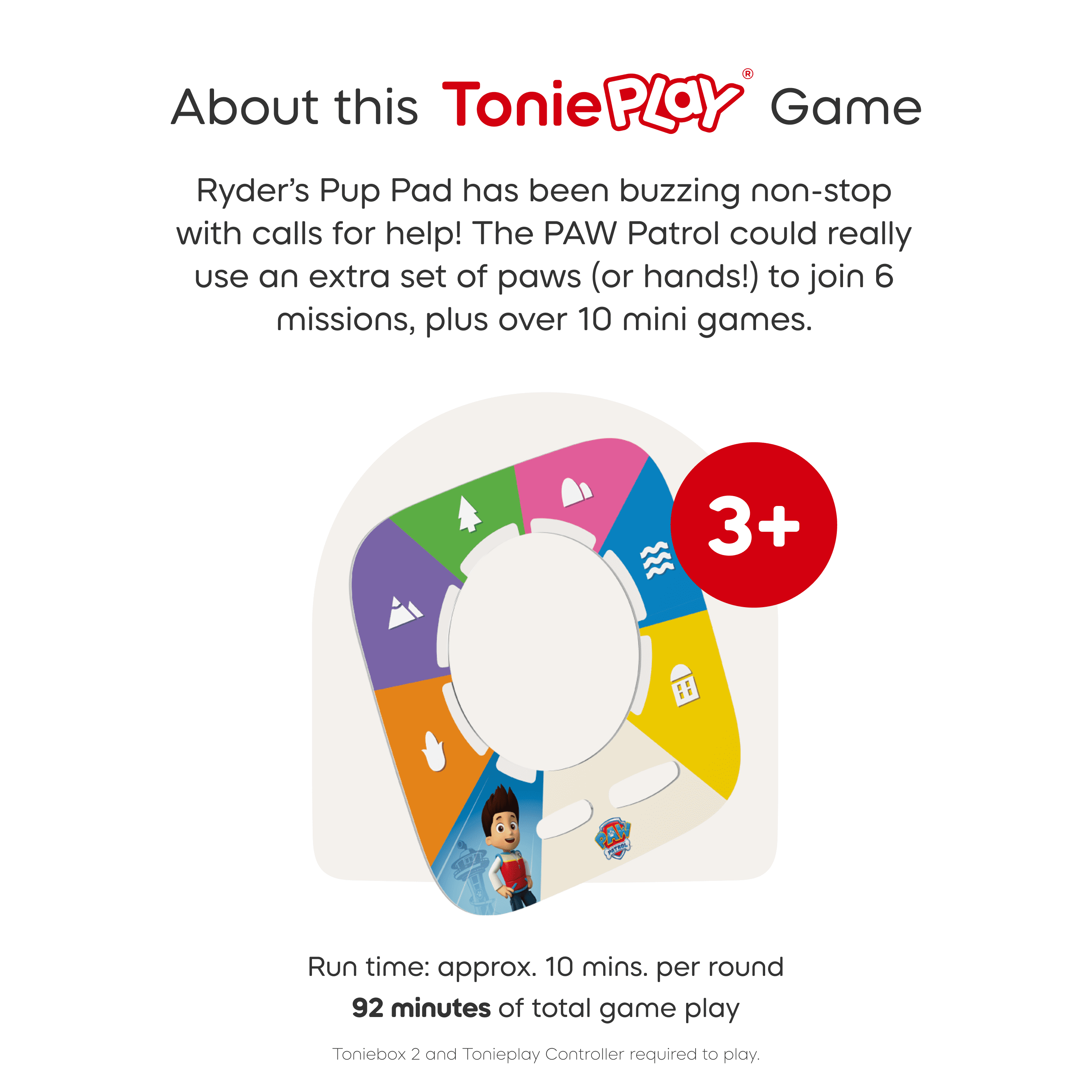 tonies PAW Patrol Toniebox 2 Full Play Set - Sunset Red