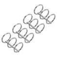 thumbnail image 1 of Unique Bargains 0.79' Dia. 3 Circle Detachable Metal Binder Rings Loose Leaf Rings, Silver Tone 4 Pack, 1 of 6