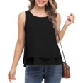 thumbnail image 2 of Timegard Womens Plus Size Tank Tops Mesh Ruffle Sleeveless Crew Neck Flowy Casual Loose Shirt Top Blouse, 2 of 7