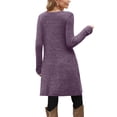 thumbnail image 4 of SHTXOZHI Robe Chandail en Tricot à Manches Longues et Col Ras du Cou Décontractée d'Automne et d'Hiver pour Femmes avec Poches, 4 of 5