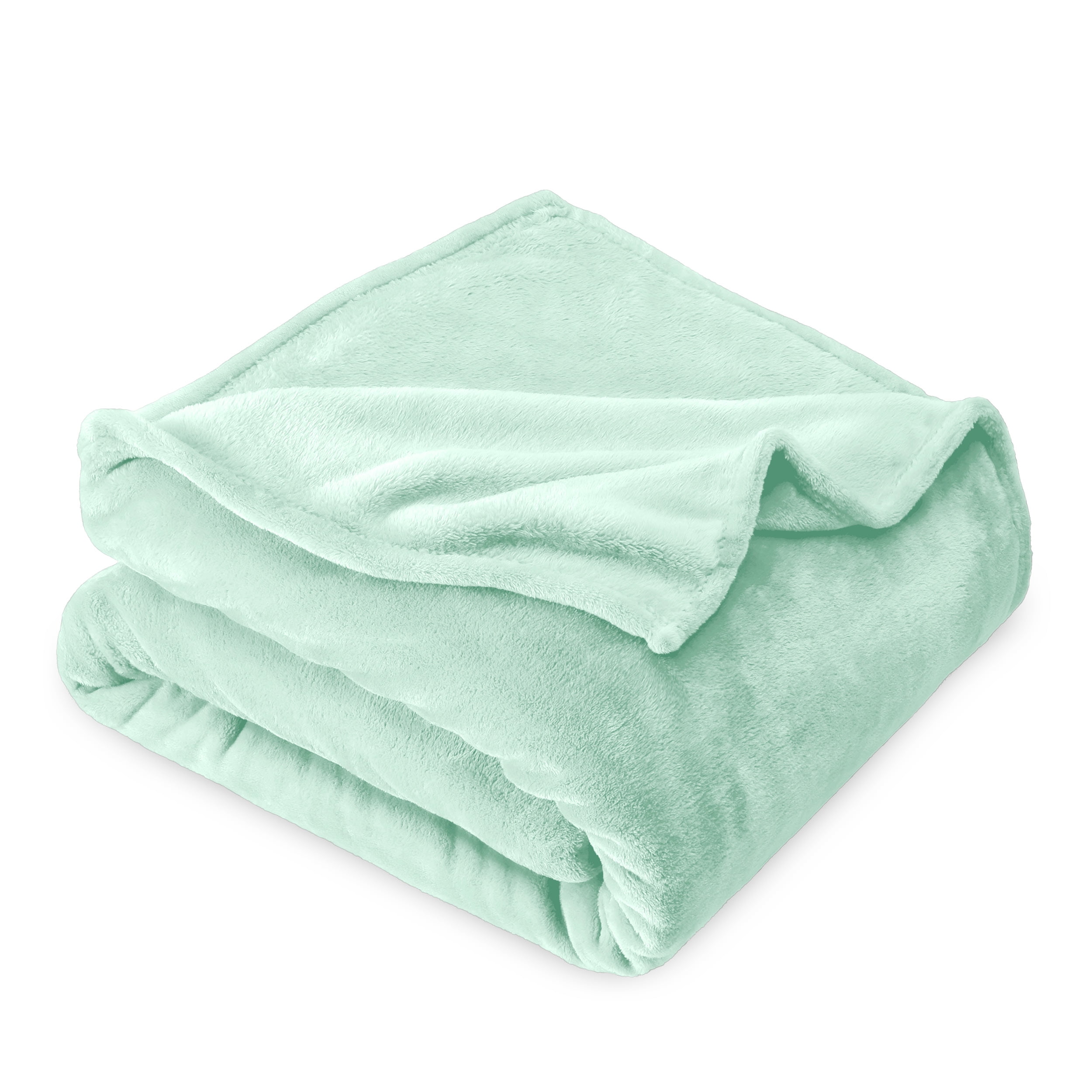Bare Home Microplush Fleece Blanket - 300 GSM - Fuzzy Microfleece - Soft & Plush - Throw/Travel, Spring Mint
