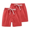 thumbnail image 1 of RXIRUCGD 2025 Summer Clothes for Kids 2PC Children's Summer Solid Casual Sports Shorts With Drawstring For Kids, 1 of 6
