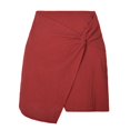 thumbnail image 1 of B91xZ Jupe Ligne A Femme Basique Modeste Longueur sous le Genou Jupe Droite Extensible, Rouge m, 1 of 5