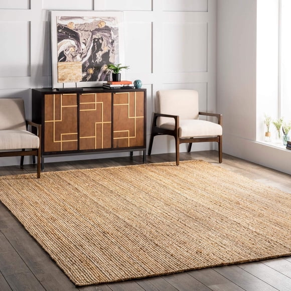 Handmade Braided Natural Pure Jute Area Rugs ,Home Décor Rugs Size 6 x 9 Feet ( 180 cm x 270 cm )