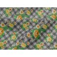 thumbnail image 4 of oneOone Viscose Jersey Fabric Leaves & Floral Check Decor Fabric Printed BTY 60 Inches Wide, 4 of 5