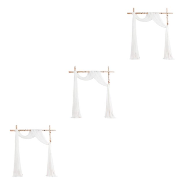 Decodeary Wedding Arch Drapes Memorable Setting For Big Day Not Easy To Wrinkle Easy Care white 3Set