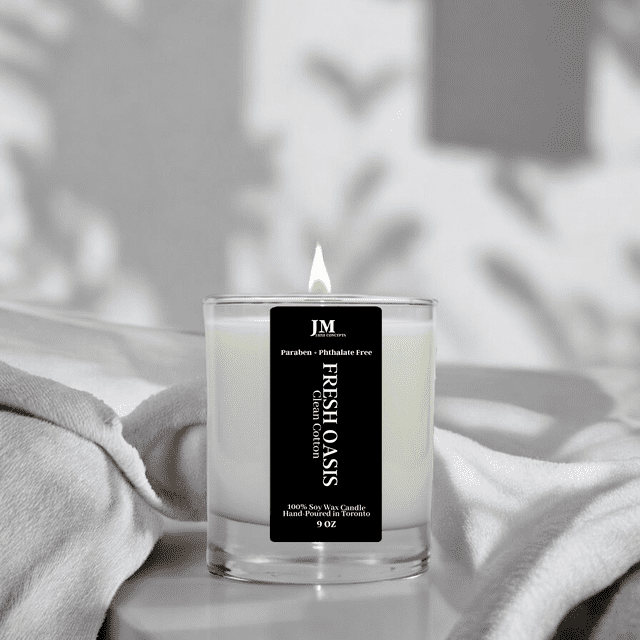 Chandelle en Cire de Soya en Coton Propre avec Mèche en Bois