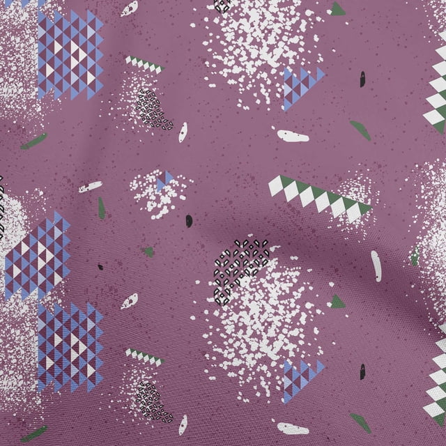 oneOone Viscose Jersey Wine Fabric Geometric Sewing Craft Projects Fabric Prints By Yard 60 Inch Wide