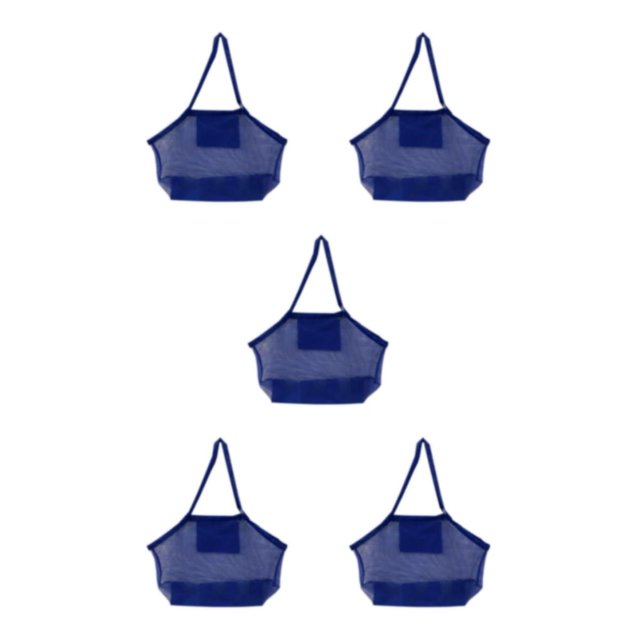 maskred Versatile Beach Toys Bag Durable Mesh Tote for Poolside Adventures Blue Extra Large 5Set