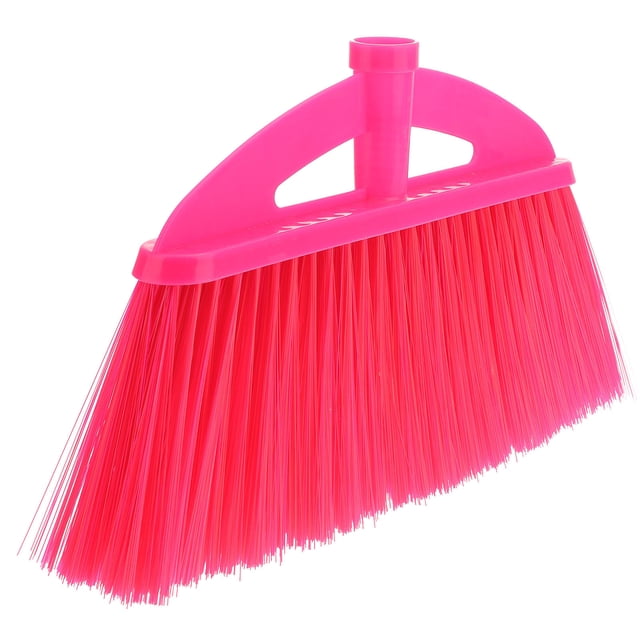 SHISUYAN Durable Plastic Broom Head for Home Use Red Easy to Install on Broom Pole 7.5 Inches