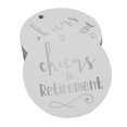 thumbnail image 1 of Inkdotpot Cheers To Retirement Bottle Tag Real Silver Foil Favor Hang Tags Pack Of 50, 1 of 6