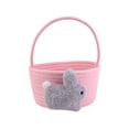 thumbnail image 2 of Matoen12 Easter Woven Storage Basket Cotton Rope Woven Eggs Storage Basket Bunny Cotton Rope Storage Basket Desktop Storage Basket Cosmetic Storage Basket, 2 of 6