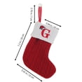 thumbnail image 2 of Christmas Gift Bag Red Knitted Wool Stocking with Embroidered Dog Paw and Snowflake Design 20 cm x 10 cm, 2 of 2